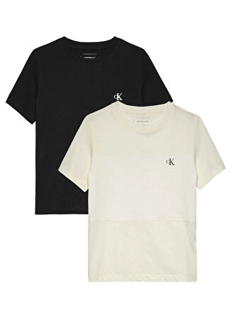Calvin Klein Baskılı Siyah Erkek Çocuk T-Shirt IB0IB024410GJ