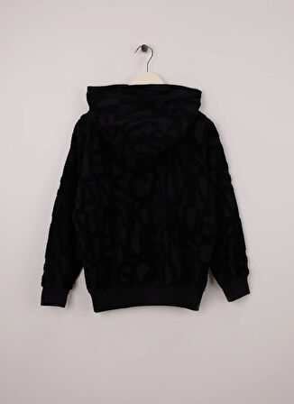 Calvin Klein Desenli Erkek Çocuk Siyah Sweatshırt IB0IB02461BEH