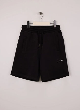 Calvin Klein Lastikli Bel Regular Fit Siyah Erkek Çocuk Şort IU0IU00703BEH