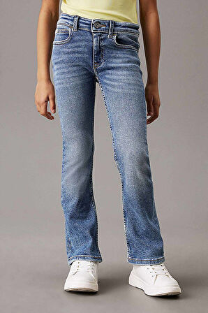 Kız Çocuk Essential Flare Jean Pantolon - Mavi | 8 Yaş