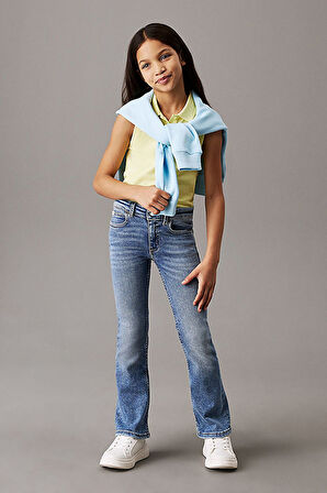 Kız Çocuk Essential Flare Jean Pantolon - Mavi | 10 Yaş