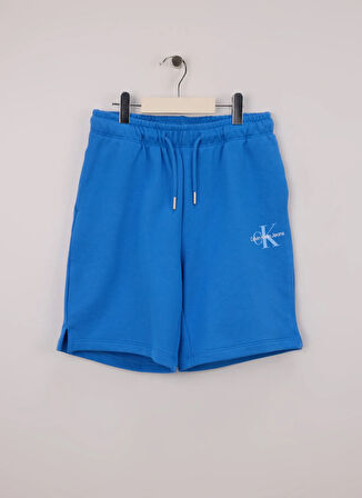 Calvin Klein Lastikli Bel Regular Fit Mavi Erkek Çocuk Şort IU0IU00578C4H