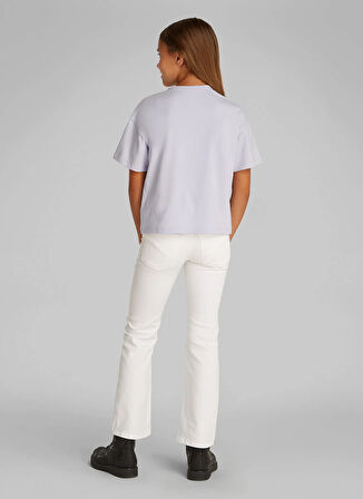 Calvin Klein Baskılı Lila Kız Çocuk T-Shirt IG0IG02863VGH