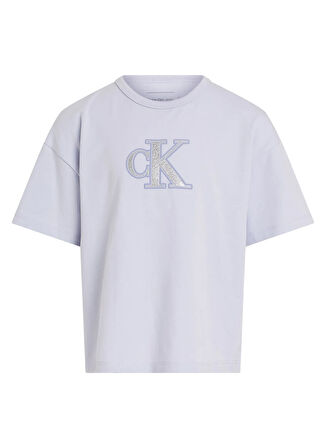 Calvin Klein Baskılı Lila Kız Çocuk T-Shirt IG0IG02863VGH