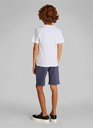 Calvin Klein Baskılı Beyaz Erkek Çocuk T-Shirt IB0IB02456YAF