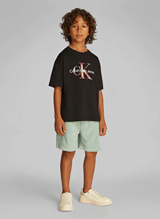 Calvin Klein Baskılı Siyah Erkek Çocuk T-Shirt IB0IB02453BEH