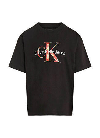 Calvin Klein Baskılı Siyah Erkek Çocuk T-Shirt IB0IB02453BEH