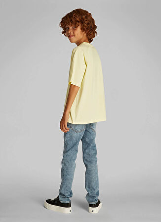Calvin Klein Baskılı Sarı Erkek Çocuk T-Shirt IB0IB02452ZA6