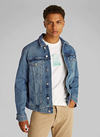 Calvin Klein Jeans Erkek Denim Ceket J30J3275881BJ SLIM DENIM JACKET