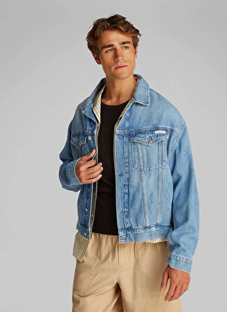 Calvin Klein Jeans Erkek Denim Ceket J30J3275871A4 RELAXED DENIM JACKET