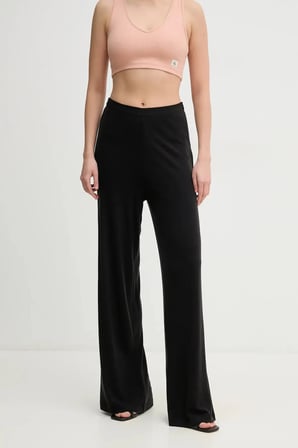 Kadın Yüksek Bel Geniş Paça Regular Fit Siyah Pantolon J20J225337-BEH