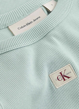 Calvin Klein Jeans Yuvarlak Yaka Düz Mavi Kadın Atlet J20J225302CDV