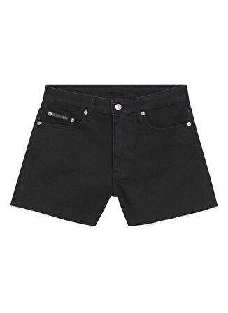 Calvin Klein Jeans Yüksek Bel Mom Fit Siyah Kadın Denim Şort J20J2251541BY