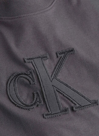 Calvin Klein Jeans Bisiklet Yaka Düz Gri Kadın T-Shirt J20J225256PMP