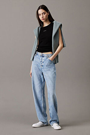Kadın Ck Placed Tank Top - Siyah | L
