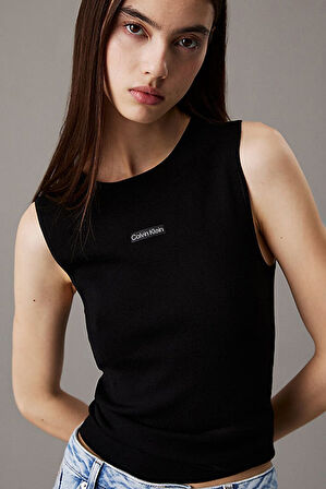 Kadın Ck Placed Tank Top - Siyah | L