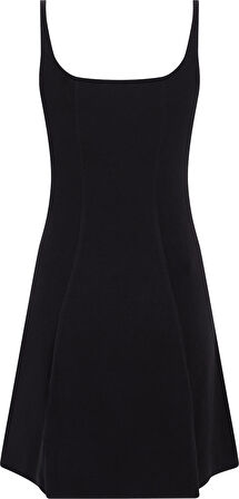 CALVIN KLEIN WOVEN LABEL SWEATER DRESS 