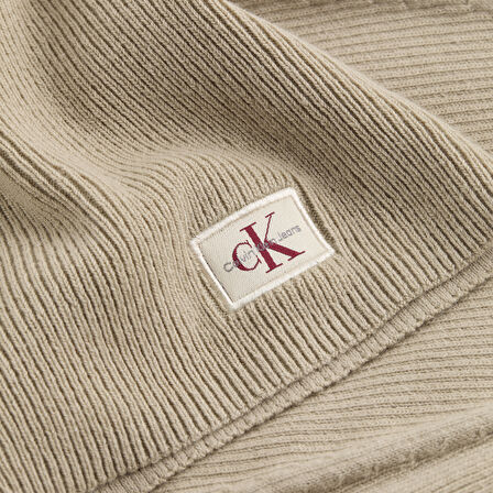 CALVIN KLEIN WOVEN LABEL SWEATER DRESS 