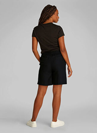Calvin Klein Yüksek Bel Rahat Siyah Kadın Şort K20K208380BEH