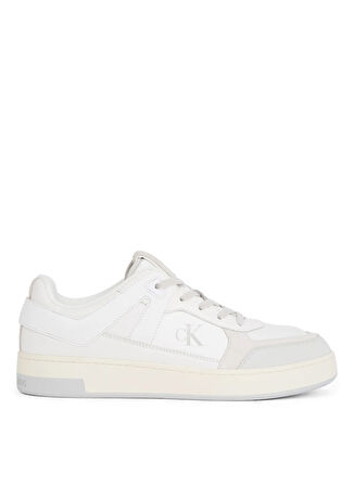 Calvin Klein Beyaz Erkek Sneaker BASKET CUP LOW LACEUP LTH MIX