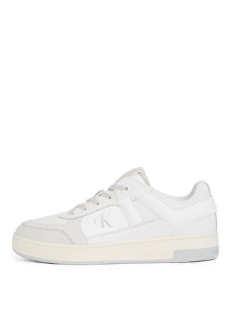 Calvin Klein Beyaz Erkek Sneaker BASKET CUP LOW LACEUP LTH MIX