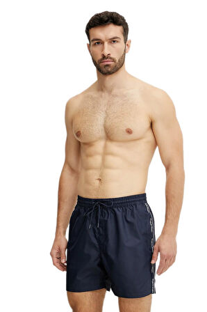 Calvin Klein Erkek Mavi Deniz Şortu KM0KM01109 