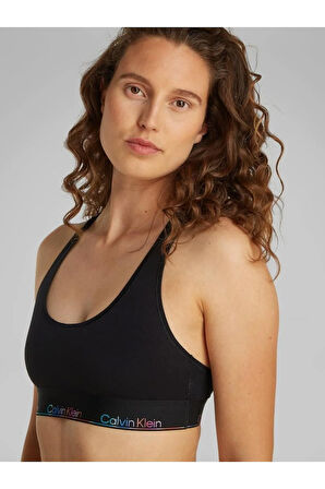 Calvin Klein Kadın Sporcu Sütyeni-LV00QF8187BLACK