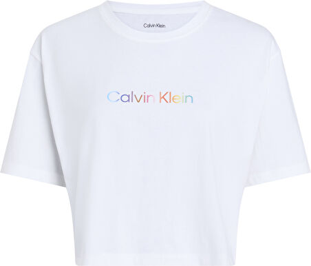 CALVIN KLEIN COTTON BOXY CROP PRIDE TEE T-Shirt