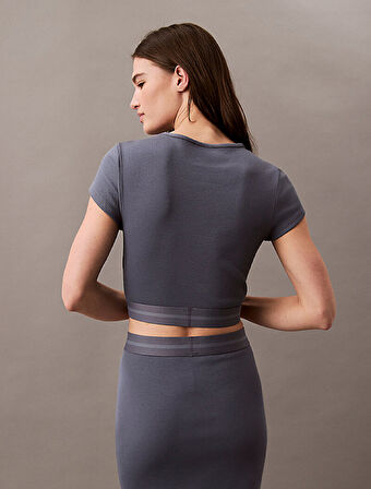 CALVIN KLEIN RIB CROP TEE T-Shirt