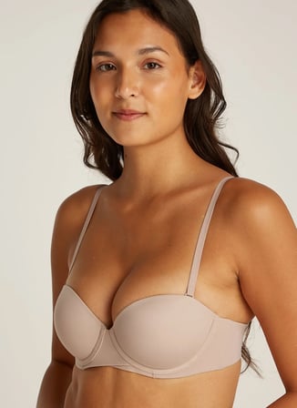 Calvin Klein Bej Kadın LV00QF8252 CK WOMEN Destekli Sütyen