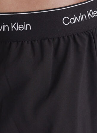 Calvin Klein 00GWS4S819UB1-WO Siyah Lastikli Bel Normal Düz Kadın Şort