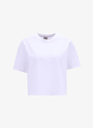 Calvin Klein LVGWS5K109YAA-PW - Beyaz Yuvarlak Yaka Normal Düz Kadın T-Shirt
