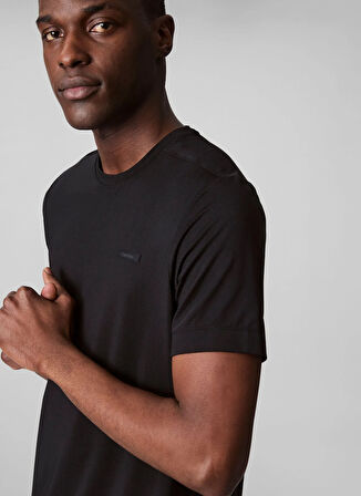 Calvin Klein Jeans Bisiklet Yaka Düz Siyah Erkek T-Shirt LVGMS5K176UB1 SS LT WT TEE