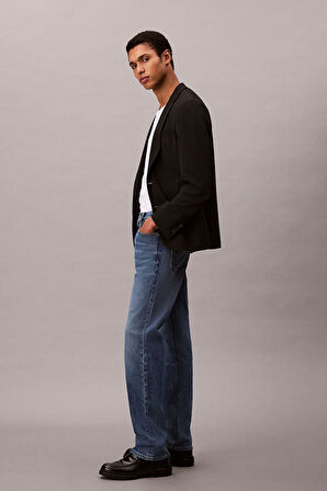 Erkek Düz Kesim Pamuklu 5 Cepli Jean Pantolon - Mavi | 29/32