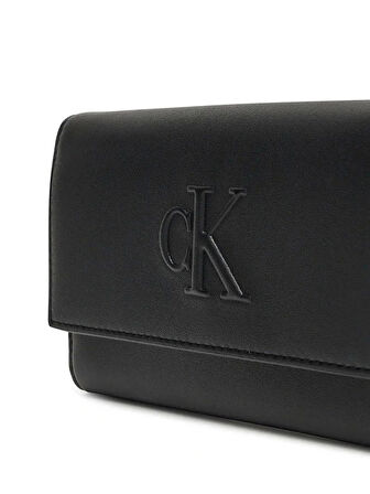 Calvin Klein SCULPTED LONG FOLD STRAP Kadın Siyah Cüzdan LV04K1006G-UB1