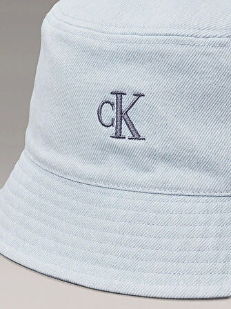 EMBRO MONOGRAM DENIM BUCKET HAT