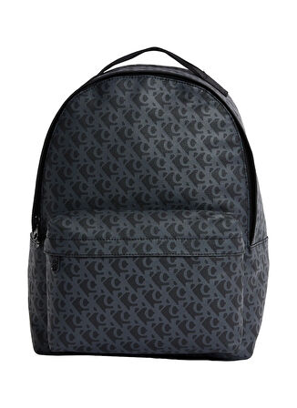 Calvin Klein Siyah Erkek Sırt Çantası MATTE AOP CENTER ZIP BP 43
