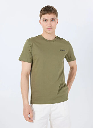 Calvin Klein Yeşil Erkek T-Shirt KM0KM01146LB6