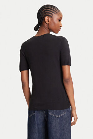 Kadın İnce Dokulu Viskoz Triko - Siyah | L