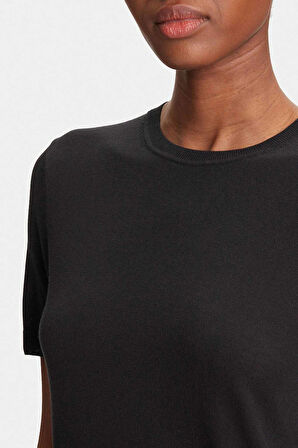 Kadın İnce Dokulu Viskoz Triko - Siyah | L