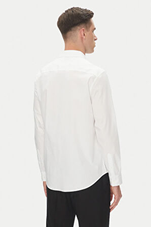 Erkek Uzun Kollu Klasik Kesim Gömlek - Beyaz | L
