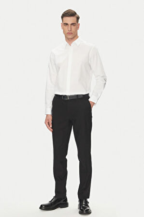 Erkek Uzun Kollu Klasik Kesim Gömlek - Beyaz | L