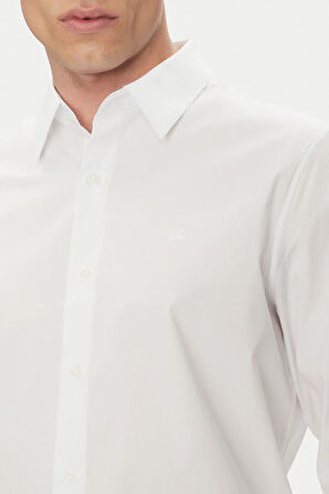 Erkek Uzun Kollu Klasik Kesim Gömlek - Beyaz | L