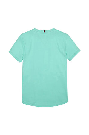 Kız Çocuk Bisiklet Yaka Yazı Baskılı T-Shirt - Mint Yeşili | 8 Yaş