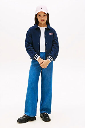 Kız Çocuk Kolej Yaka Bomber Sweatshirt - Lacivert | 8 Yaş