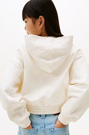 Kız Çocuk TOMMY PUFF PRINT ZIP THRU HOODIE Sweatshirts | 8 Yaş