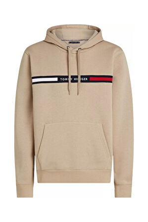 Erkek Th Chest Logo Drawstring Sweatshirt - Bej | S