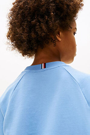 Erkek Çocuk Reglan Kollu Grafik Baskılı T-Shirt - Mavi | 8 Yaş