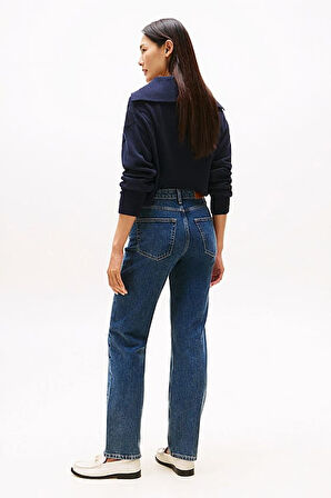 Kadın Klasik Düz Paça Jean Pantolon - Mavi | 29/28