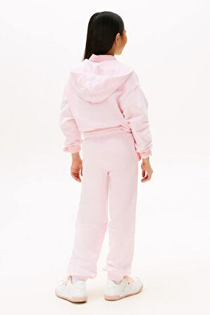 Kız Çocuk Kabartma Baskılı Eşofman Altı - Pembe | 12 Yaş